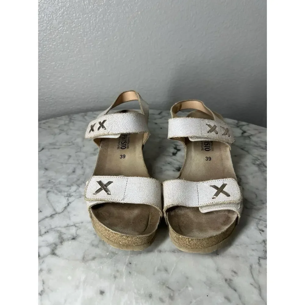 Mephisto Womens Wedge Sandals Size 39 US 9